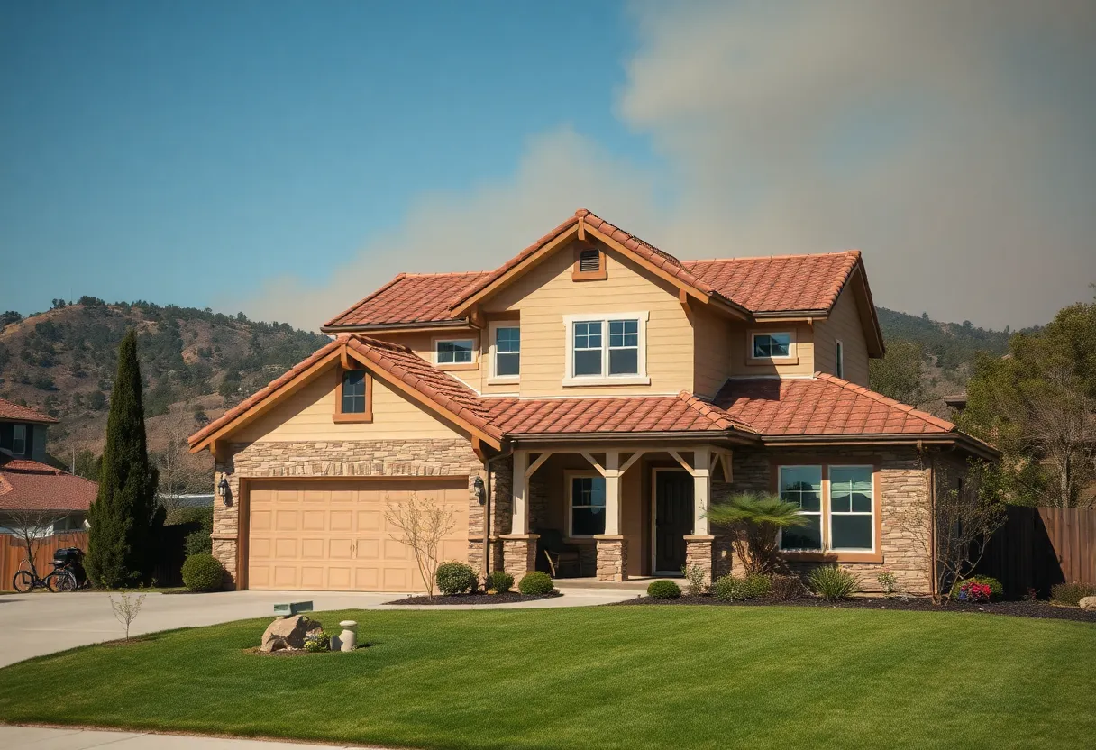 House built with fire-resistant materials in California wildfire area