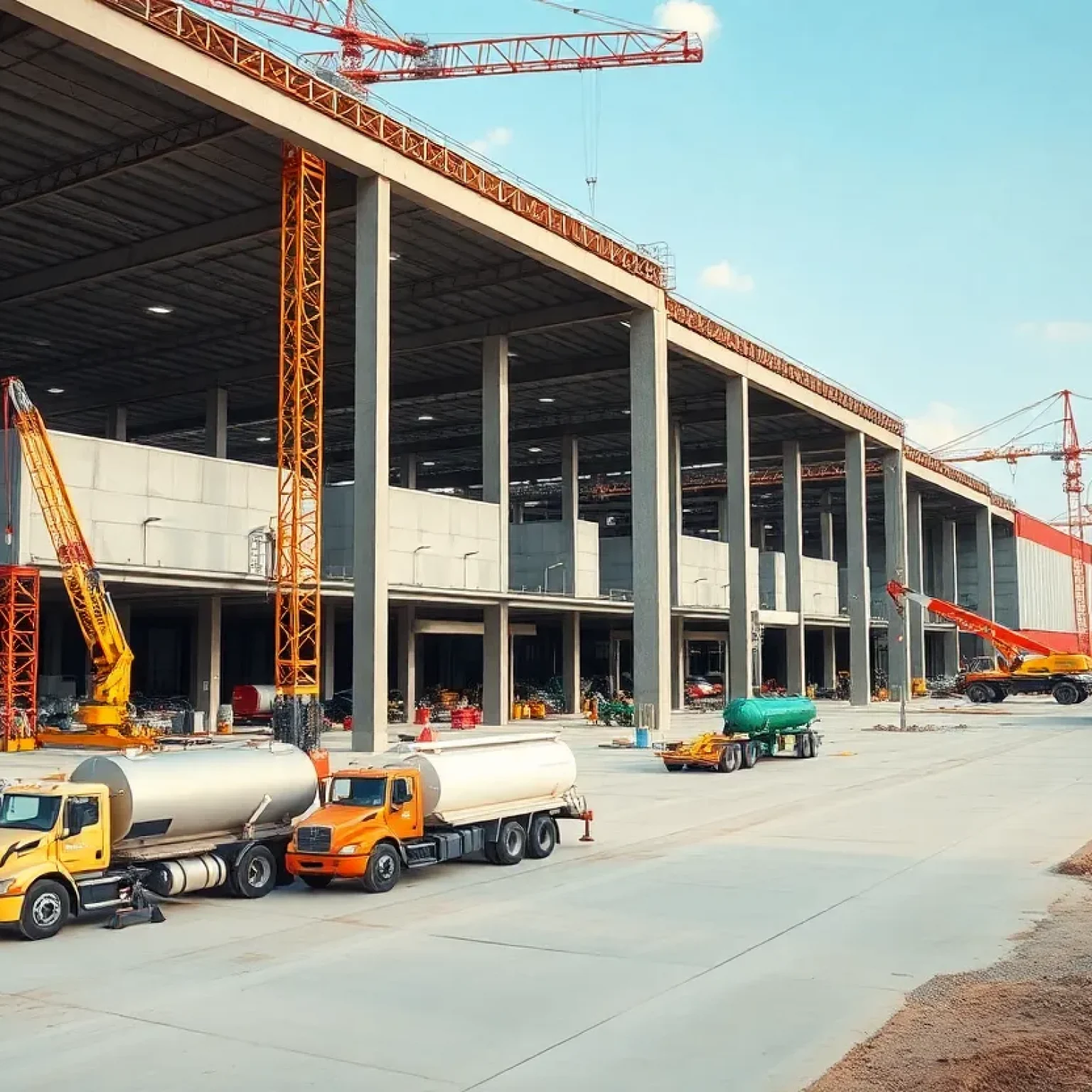 Construction site of GCP Paper's manufacturing facility in Texas
