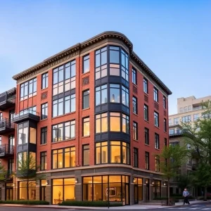 Architectural rendering of Pacific Heights apartment complex