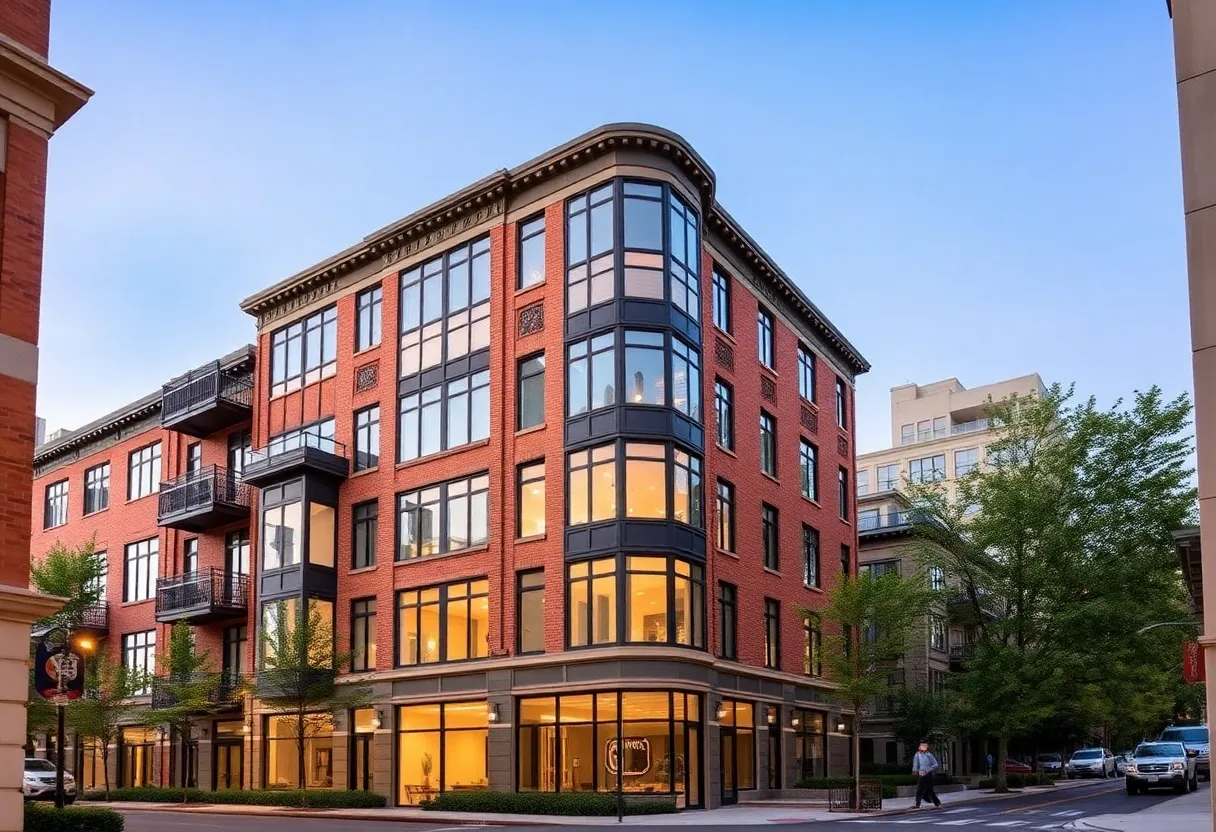 Architectural rendering of Pacific Heights apartment complex