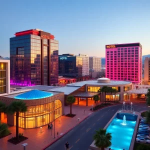 A panoramic view of newly opened hotels in California.