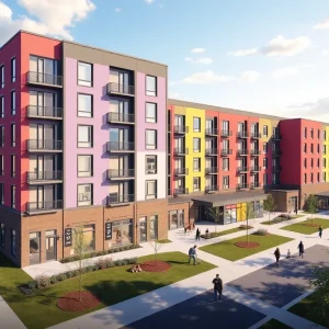 Rendering of the new housing complex at the University of Georgia