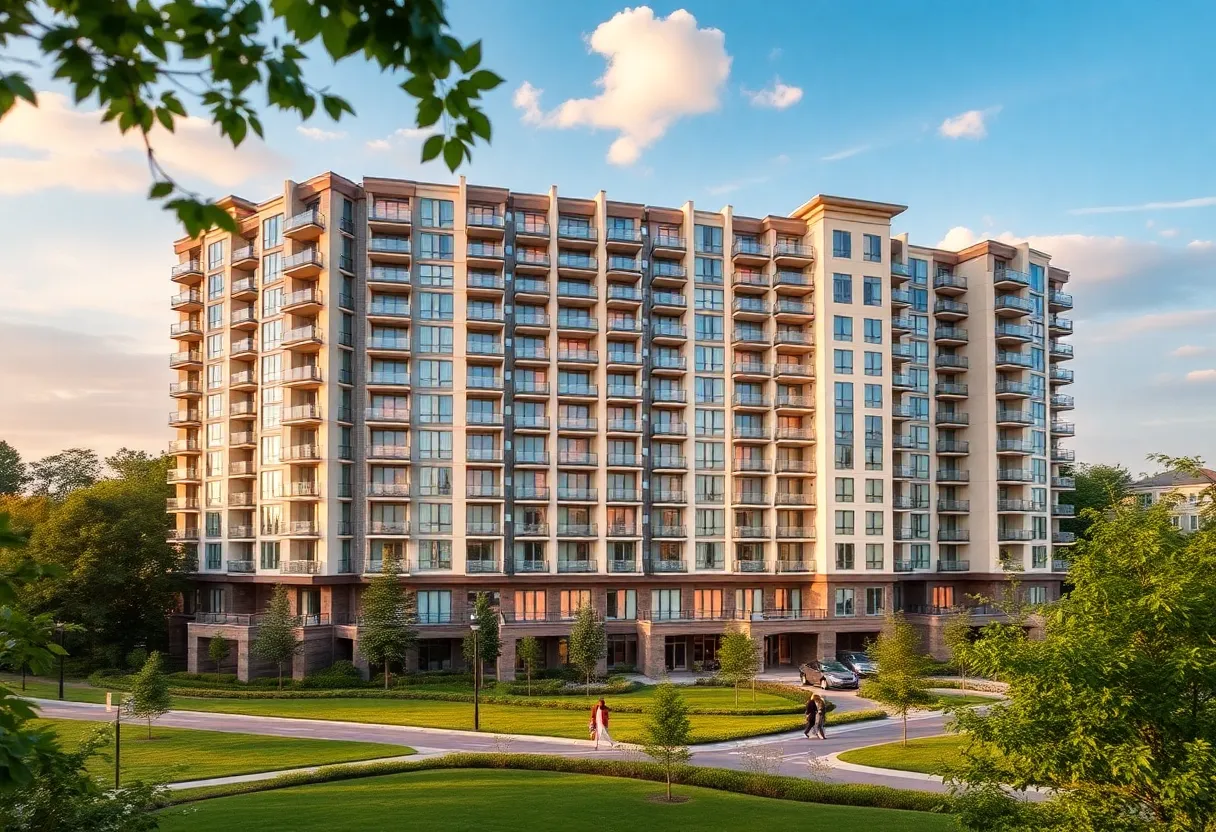 Artist's rendering of Vivante Turtle Creek luxury senior living community