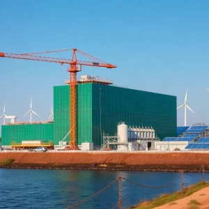 Construction of Avina's green hydrogen facility along the Los Angeles River