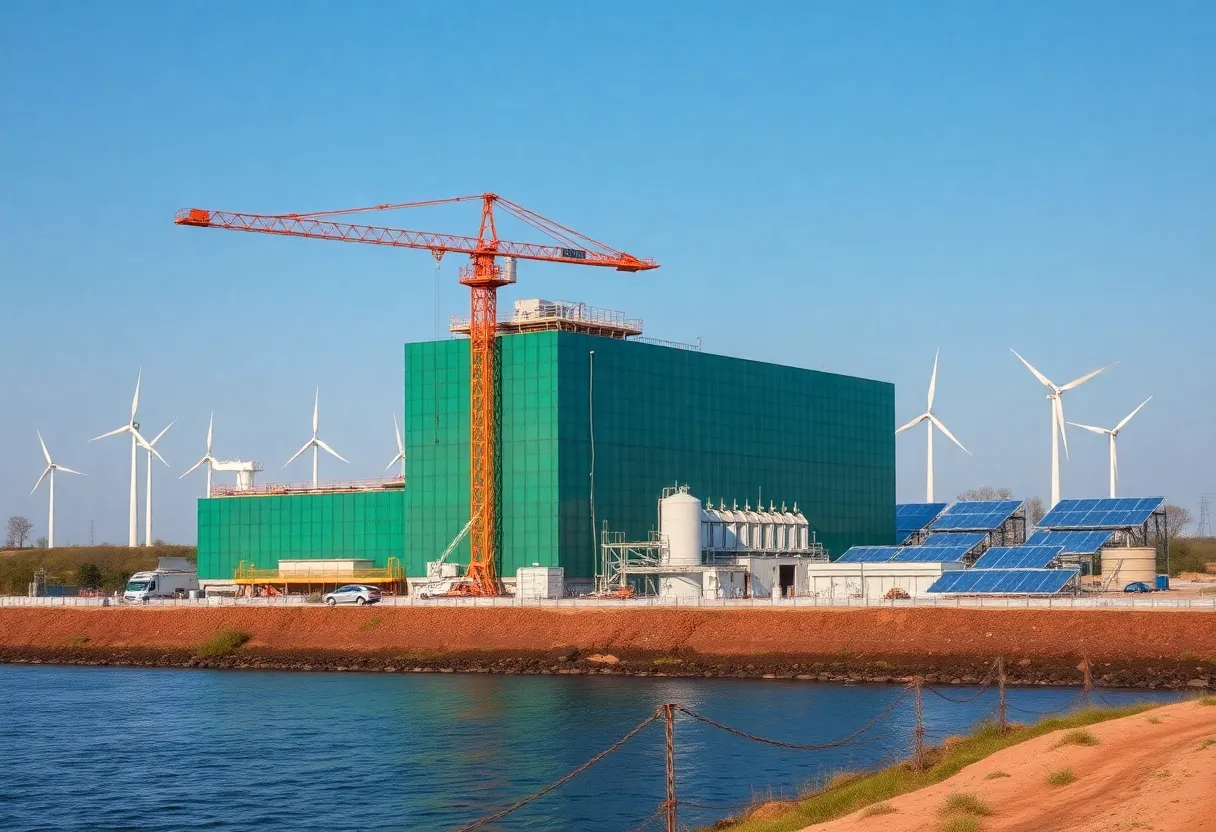 Construction of Avina's green hydrogen facility along the Los Angeles River