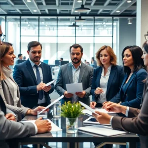 Conference attendees discussing construction law