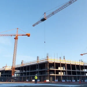 Construction site in Northern California managed by STV Group.