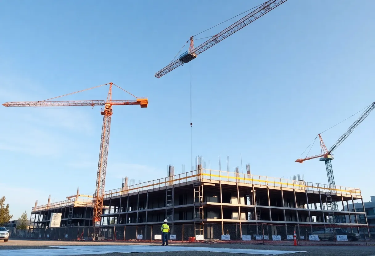 Construction site in Northern California managed by STV Group.